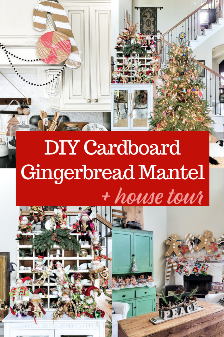 DIY Cardboard Gingerbread Mantel
