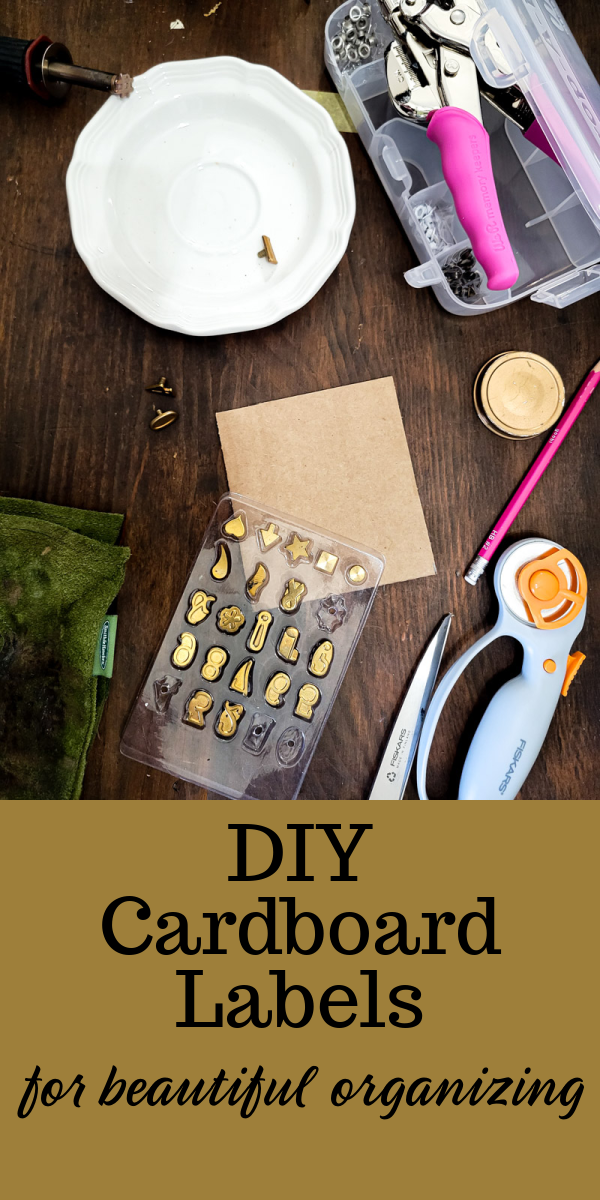 DIY Cardboard Labels for Beautiful Organizing