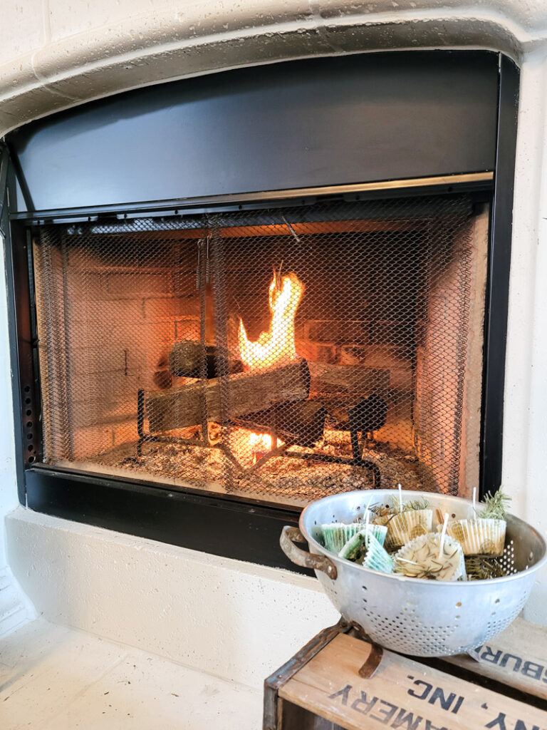 what to do with old candles? Have leftover candle wax that you can't still burn, try these easy DIY wax fire starters. This is the perfect project to use up old wax and make your fire smell amazing. #firestarter #fireplace #candleproject