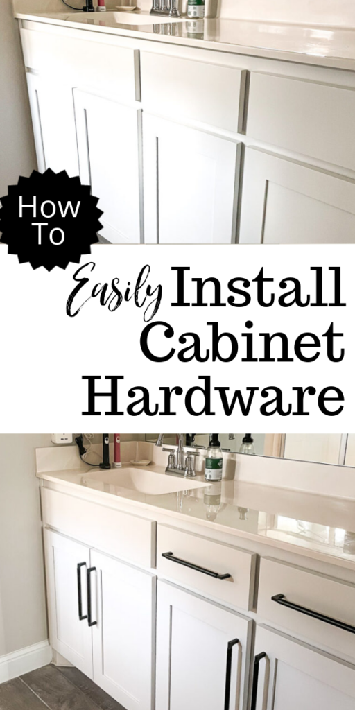 Adding beautiful hardware to your cabinets is easier than you might think... no contractor needed! Just a couple tools, a little time, and a little patience! After reading this, you'll want to add hardware to every cabinet in your home! #cabinethardware #cabinetjewelry #howto #cabinetpulls #cabinetknobs #easilyinstallcabinethardware