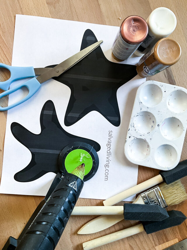 Use cardboard to make a beautiful DIY starfish and use as nautical decor! #cardboard #starfish #nautical #beach