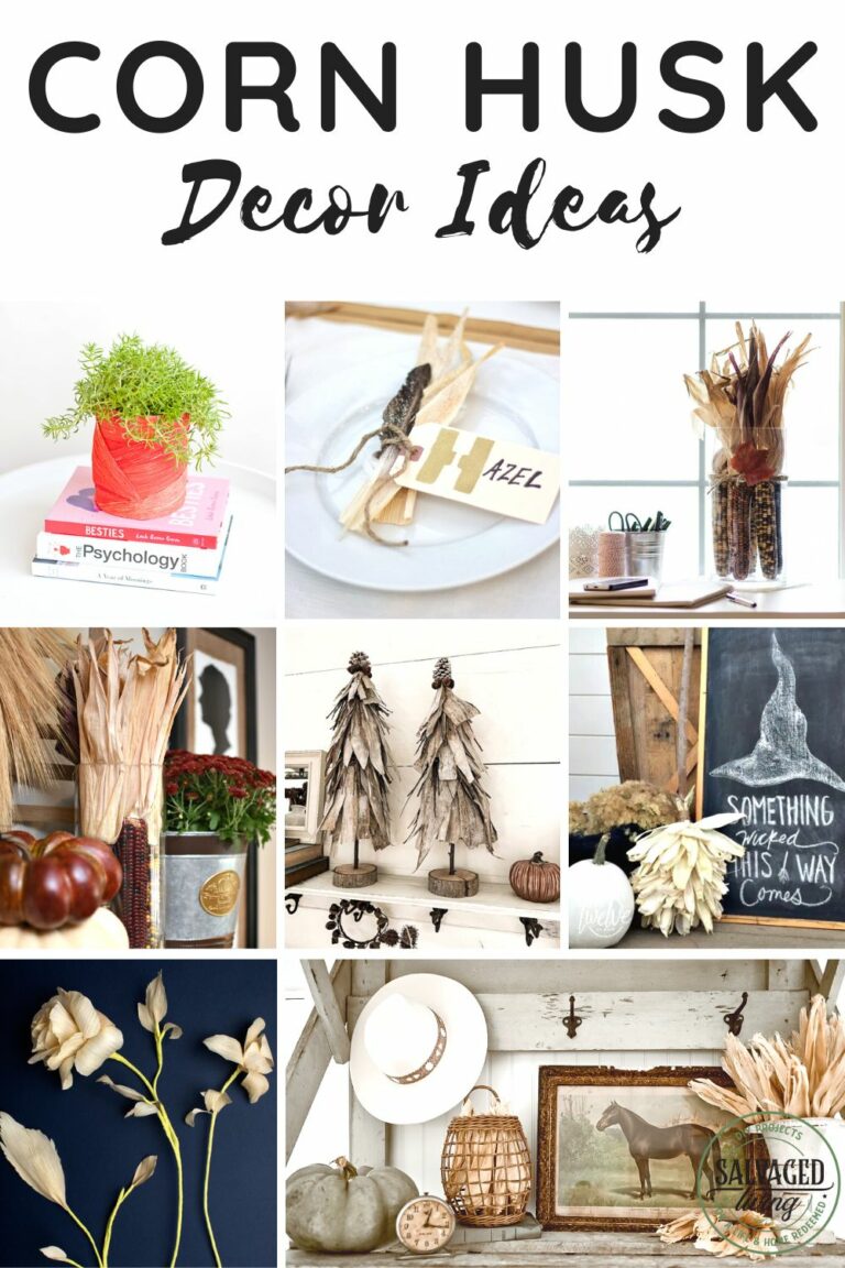 Corn husk decor is PERFECT for Fall and adds some nice texture and warmth to any space! #falldecor #cornhusk