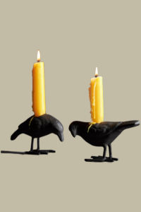 Kick cheesy to the curb with this sophisticated crow decor for fall. Dark academia, cozy european cottage vibes comin' your way. #falldecor #halloweendecor #crowdecor #ravendecor #darkacademia