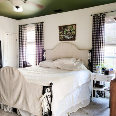 Vintage Master Bedroom Paint Colors and A Budget Curtain Hack