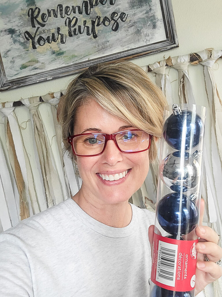 Give your dollar store Christmas ornaments a matte makeover and make them look like a million bucks... even on a budget! #dollarstoremakeover #dollarstorediy #christmasdiy