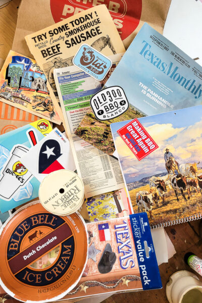All about Texas junk journal I created a fun tribute to all things Texas, perfect for a travel journal or DIY vacation journal oon your trip to Texas. See all the things like Bucee's, Whataburger, HEB, Blue Bell Ice Cream and more! #texastrip #journalideas #traveljournal