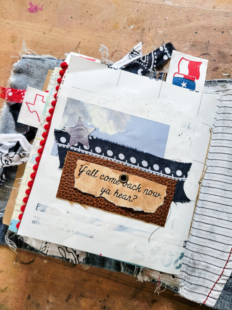 All about Texas junk journal I created a fun tribute to all things Texas, perfect for a travel journal or DIY vacation journal oon your trip to Texas. See all the things like Bucee's, Whataburger, HEB, Blue Bell Ice Cream and more! #texastrip #journalideas #traveljournal
