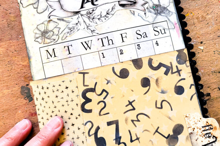junk journal planner and calendar flip through, this month focuses on a black and white design aesthetic to calm the busy month of May down! #calendargirl #junkjournalcalendar #DIYplanner #DIYCalendar