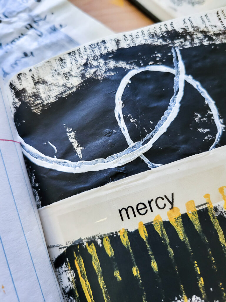 ever wondered should I use gesso in my DIY journal? Or how do I use gesso? or why? or what is gesso even? I've got you - all the details about when where, why and how to use gesso to up your mixed media art techniques! #vintagepaper #mixedmediaideas #journaltechnique #artlesson