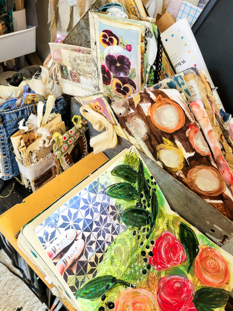 Why do you make a journal and what do you do with a junk journal once you make it? A question I often get! Here are some ideas and insight on why you should create junk journals! #mixedmedia #junkjournal #DIYjournal #handmadejournal #creativeworship #artasworship #madetocreate