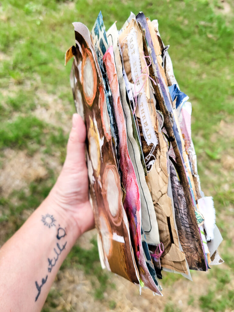 Why do you make a journal and what do you do with a junk journal once you make it? A question I often get! Here are some ideas and insight on why you should create junk journals! #mixedmedia #junkjournal #DIYjournal #handmadejournal #creativeworship #artasworship #madetocreate
