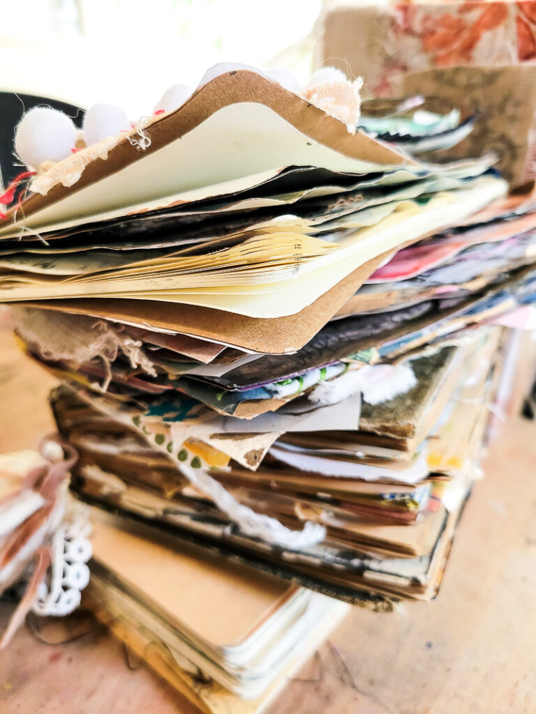 Why do you make a journal and what do you do with a junk journal once you make it? A question I often get! Here are some ideas and insight on why you should create junk journals! #mixedmedia #junkjournal #DIYjournal #handmadejournal #creativeworship #artasworship #madetocreate