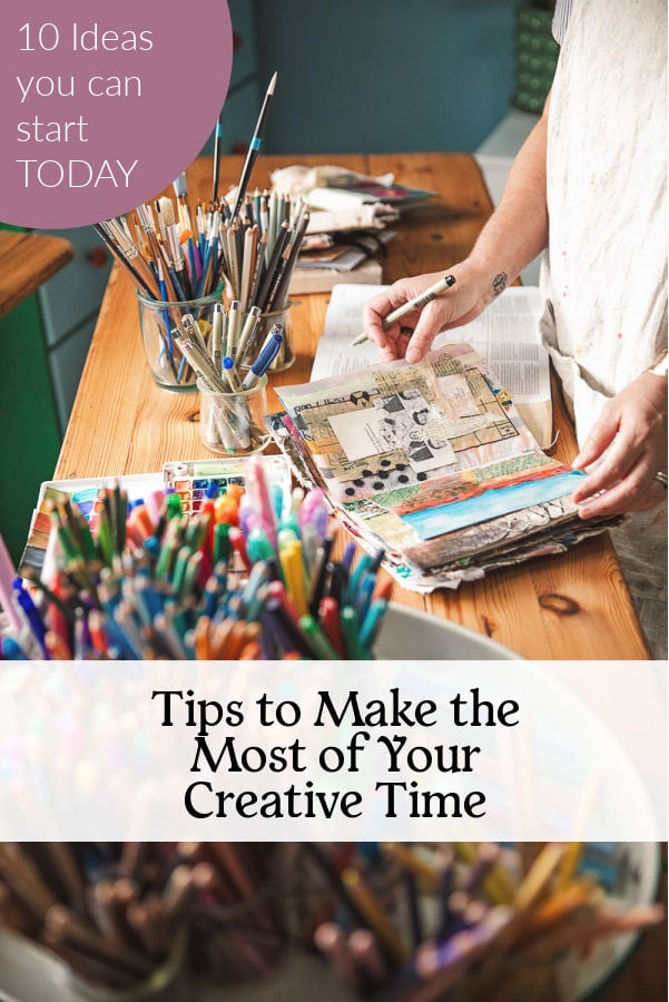 How to make the most of your creative time. Many of us have limited time to create so we need to treat that time as a valuable commodity. Here are 10 things you can implement today to have a creative session that flourishes. #creativehabits #creativediscipline #madetocreate