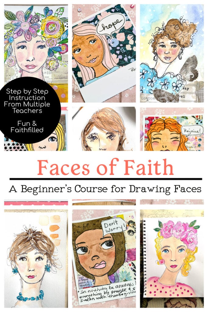 How to draw faces for art journaling and Bible journaling beginners. Learn easy face proportions, expressions, watercolor faces, acrylic painting techniques, and mixed media ideas to bring prayer, Scripture, and creative journaling pages to life.