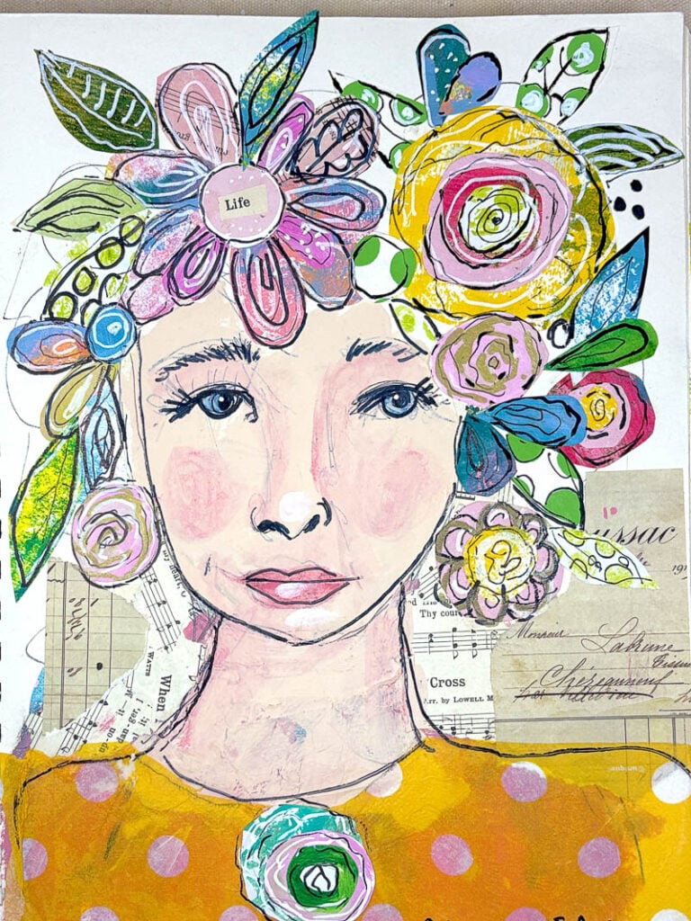 Discover how to sketch faces using basic shapes, simple proportions, watercolor, acrylic paint, and ink in this beginner face drawing course. Perfect for art journaling beginners who want to add people, emotion, and personality to journals, prayer pages, and paper crafting projects.