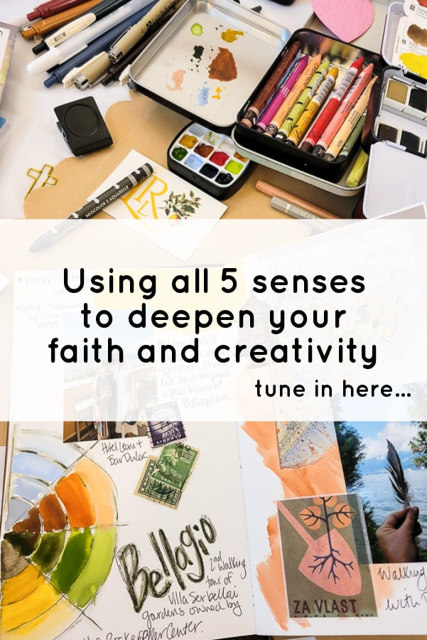 use all 5 senses to up your faith and creativity. Leave busy behind and tune into the world, beauty and miracles all around you.