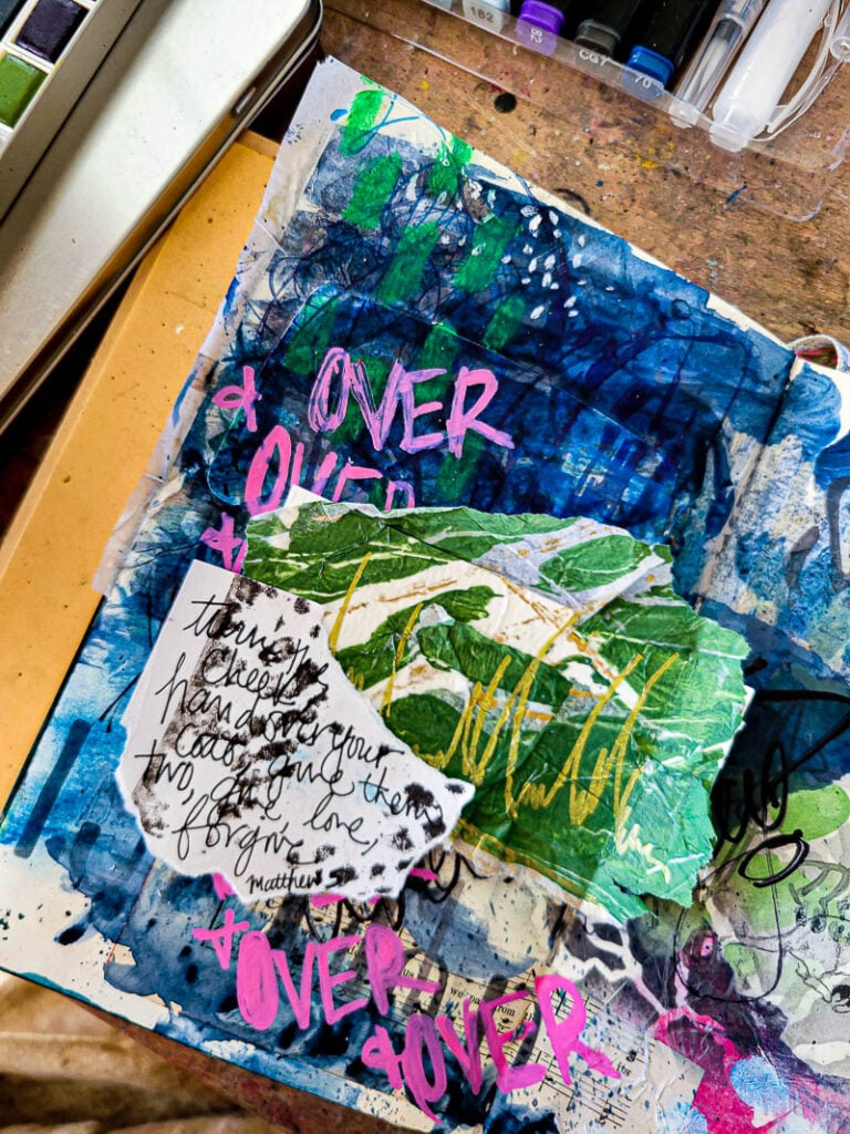 Faith based journaling ideas for beginners who want to start a prayer journal or Bible journaling practice. Easy mixed media techniques, scripture study prompts, and DIY journal tutorials focused on healing your heart and finding peace with God. Ideal for Christian women, creative journalers, and faith art lovers.