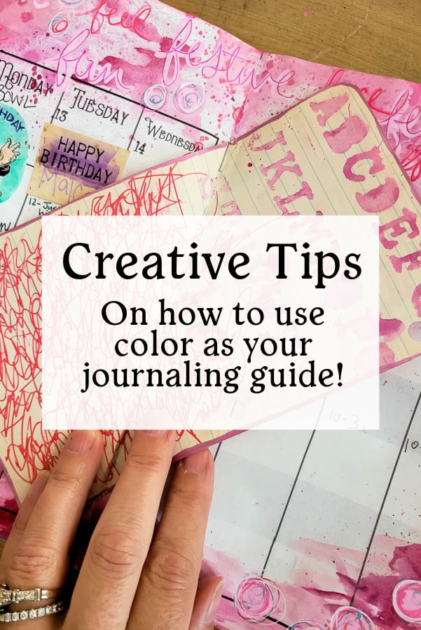 Color-inspired journal page with layered hues and textures for Bible journaling and faith art, beginner friendly creative journal ideas, prayer journaling tips, and mixed media expression rooted in scripture study and emotional exploration.