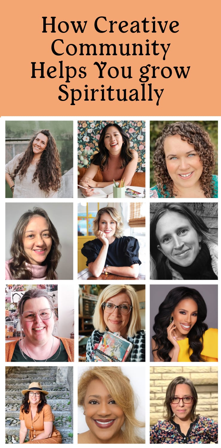 How creative Christian community can help you grow spiritually. Faith Fest Christian creative workshop with multiple artists teaching Bible journaling, faith art journaling, and mixed media techniques. Inspiration for prayer journals, scripture study, and beginner journaling ideas.