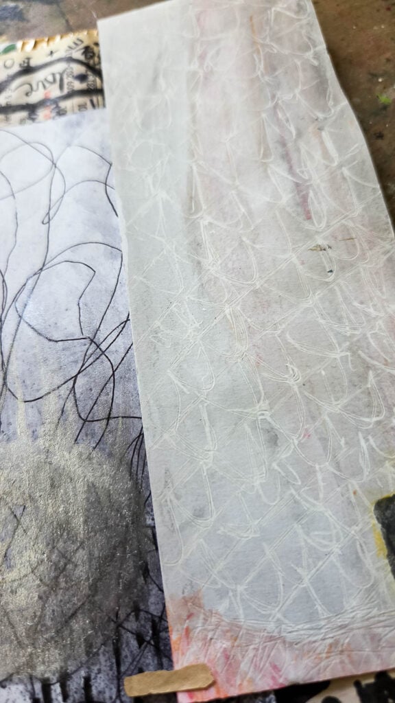 Easy mixed media journaling ideas for adding texture without bulk to Bible journaling, faith art journaling, prayer journals, and junk journals. Beginner friendly creative journaling techniques using lightweight layers, collage, stamping, and texture ideas for beautiful journal pages.