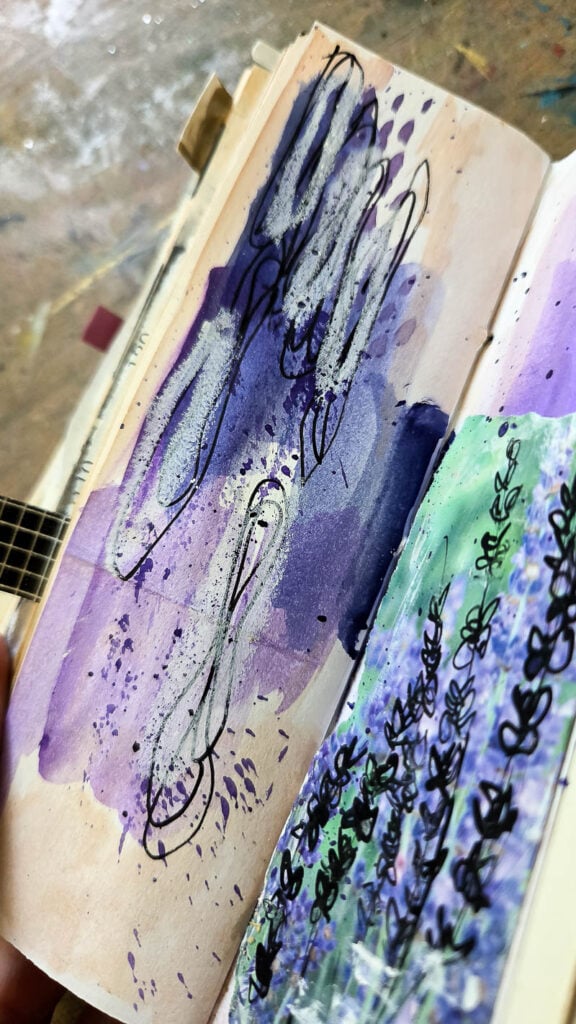 Easy mixed media journaling ideas for adding texture without bulk to Bible journaling, faith art journaling, prayer journals, and junk journals. Beginner friendly creative journaling techniques using lightweight layers, collage, stamping, and texture ideas for beautiful journal pages.