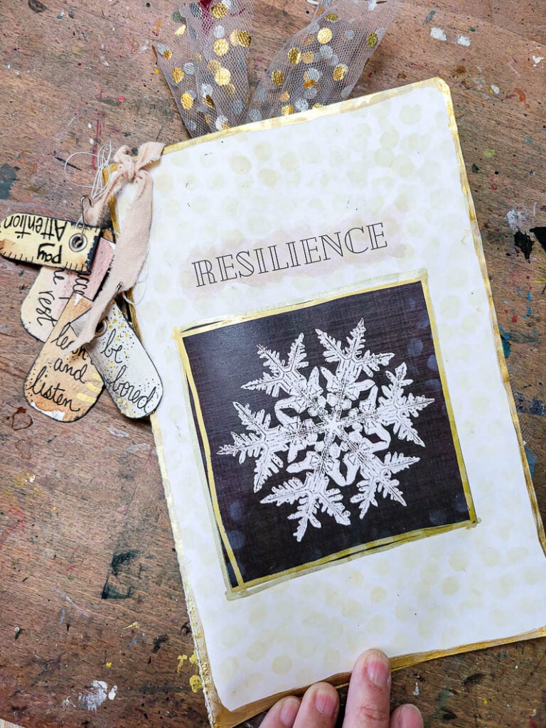 Easy mixed media journaling ideas for adding texture without bulk to Bible journaling, faith art journaling, prayer journals, and junk journals. Beginner friendly creative journaling techniques using lightweight layers, collage, stamping, and texture ideas for beautiful journal pages.